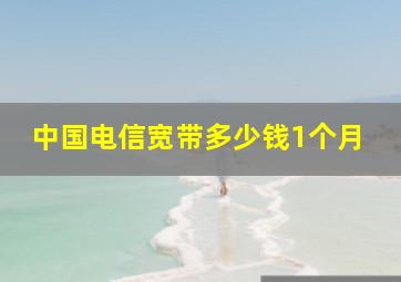 中国电信宽带多少钱1个月