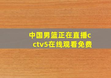 中国男篮正在直播cctv5在线观看免费