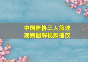 中国篮协三人篮球规则图解视频播放