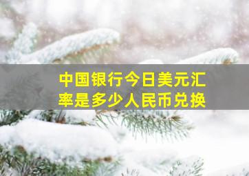 中国银行今日美元汇率是多少人民币兑换