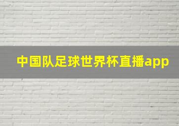 中国队足球世界杯直播app