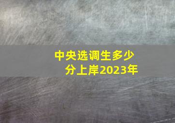 中央选调生多少分上岸2023年