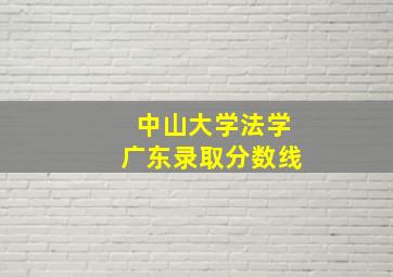 中山大学法学广东录取分数线