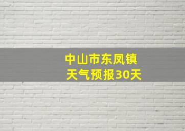 中山市东凤镇天气预报30天