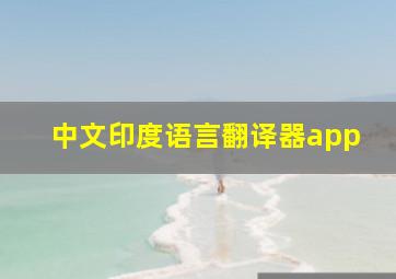 中文印度语言翻译器app