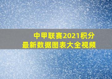 中甲联赛2021积分最新数据图表大全视频