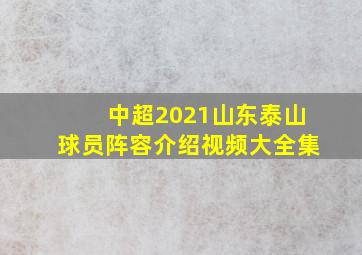 中超2021山东泰山球员阵容介绍视频大全集