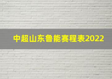 中超山东鲁能赛程表2022