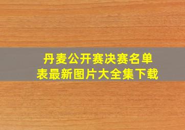 丹麦公开赛决赛名单表最新图片大全集下载