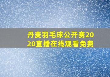 丹麦羽毛球公开赛2020直播在线观看免费