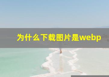 为什么下载图片是webp