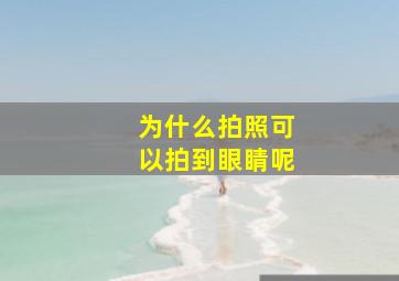 为什么拍照可以拍到眼睛呢