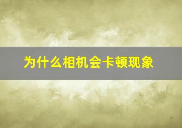 为什么相机会卡顿现象