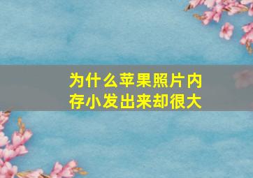 为什么苹果照片内存小发出来却很大