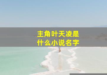 主角叶天凌是什么小说名字