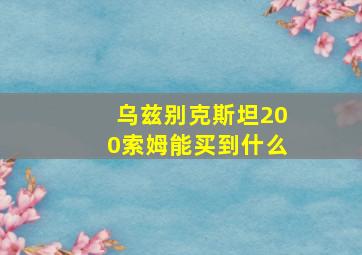 乌兹别克斯坦200索姆能买到什么