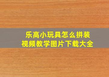 乐高小玩具怎么拼装视频教学图片下载大全