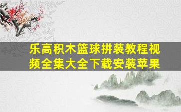 乐高积木篮球拼装教程视频全集大全下载安装苹果