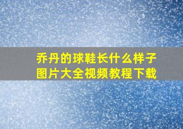 乔丹的球鞋长什么样子图片大全视频教程下载