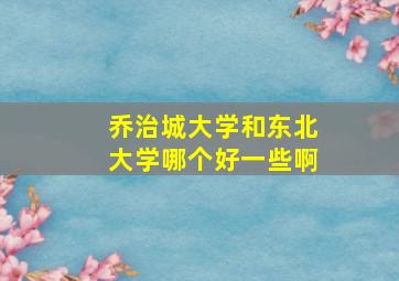 乔治城大学和东北大学哪个好一些啊