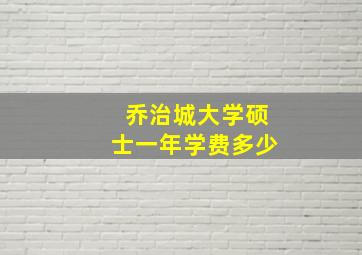 乔治城大学硕士一年学费多少