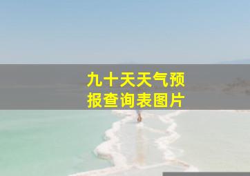 九十天天气预报查询表图片