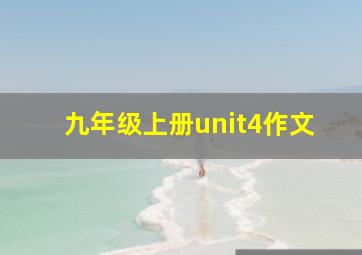 九年级上册unit4作文