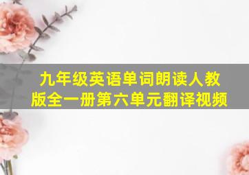 九年级英语单词朗读人教版全一册第六单元翻译视频