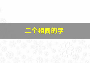 二个相同的字