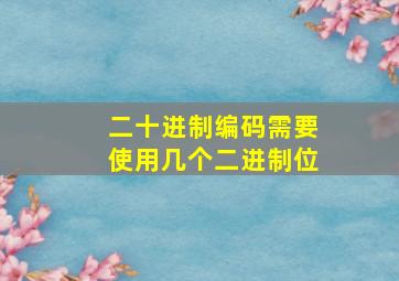 二十进制编码需要使用几个二进制位