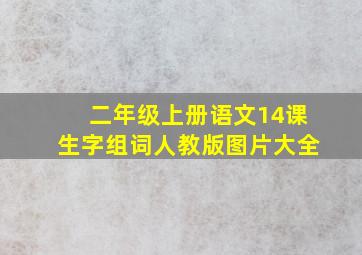 二年级上册语文14课生字组词人教版图片大全