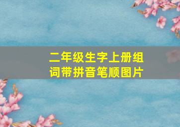 二年级生字上册组词带拼音笔顺图片