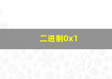 二进制0x1