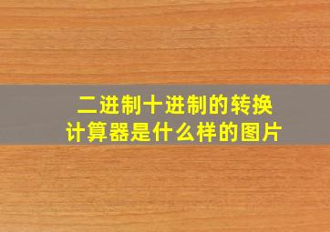 二进制十进制的转换计算器是什么样的图片