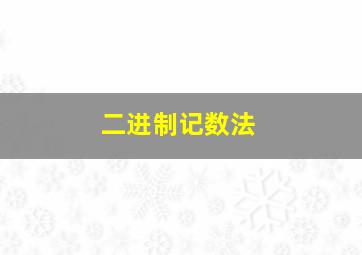 二进制记数法