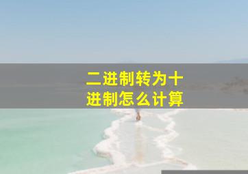 二进制转为十进制怎么计算