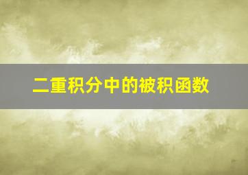 二重积分中的被积函数