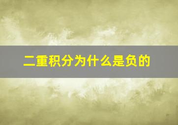 二重积分为什么是负的