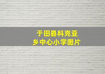 于田县科克亚乡中心小学图片