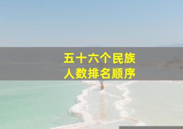 五十六个民族人数排名顺序