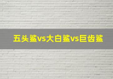 五头鲨vs大白鲨vs巨齿鲨