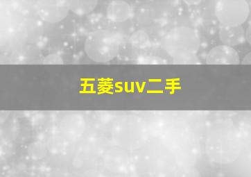 五菱suv二手