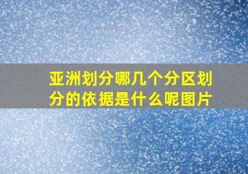 亚洲划分哪几个分区划分的依据是什么呢图片