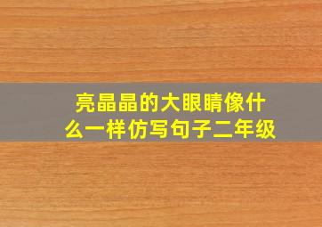 亮晶晶的大眼睛像什么一样仿写句子二年级