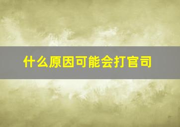 什么原因可能会打官司