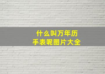 什么叫万年历手表呢图片大全