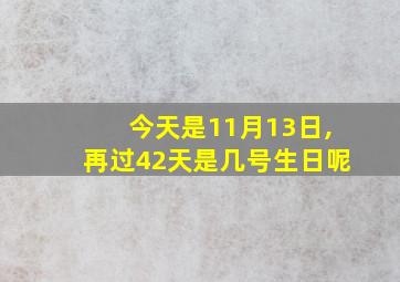 今天是11月13日,再过42天是几号生日呢