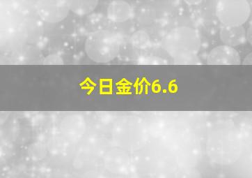 今日金价6.6