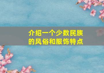 介绍一个少数民族的风俗和服饰特点