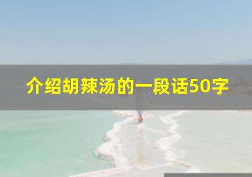 介绍胡辣汤的一段话50字